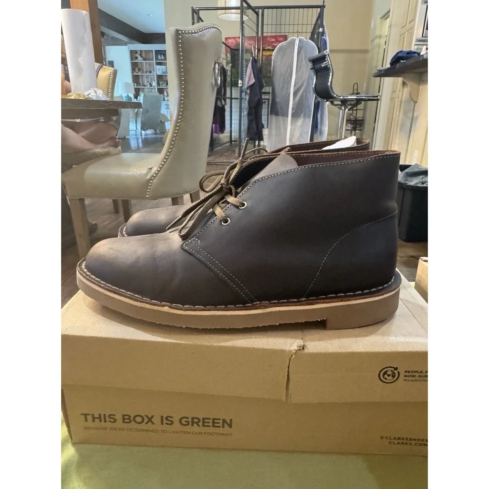 Clarks Men's Bushhacre 3 Chukka‎ Boots Beeswax Leather Size 10W